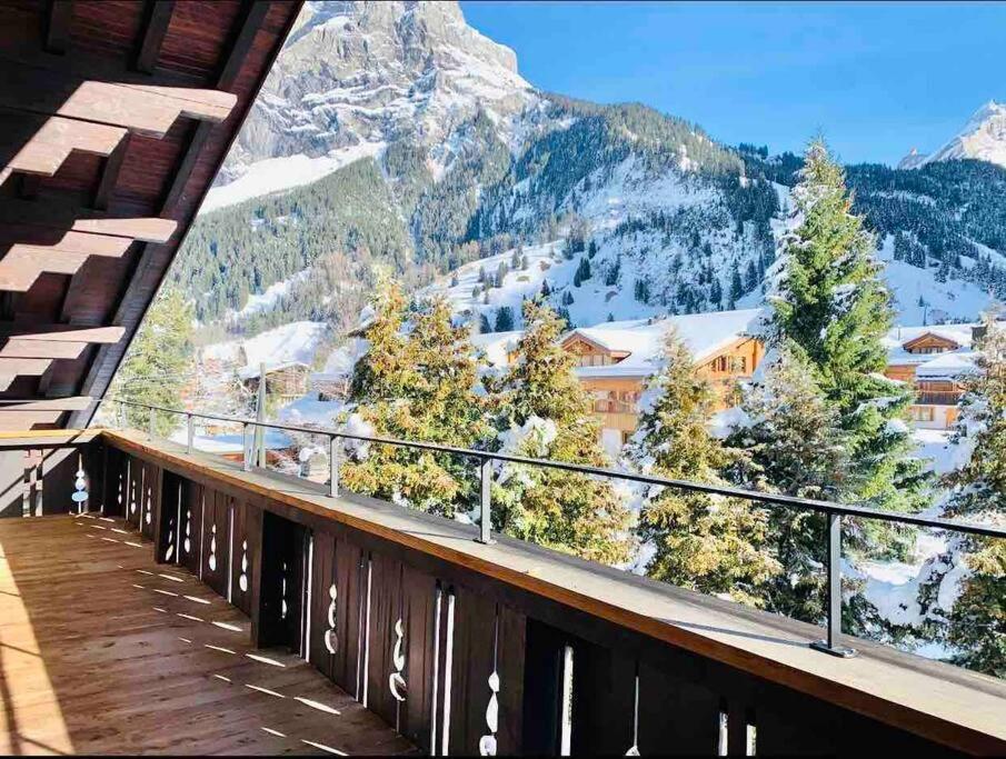 Unique Penthouse With Gallery And Mountain View Кандерштег Екстер'єр фото