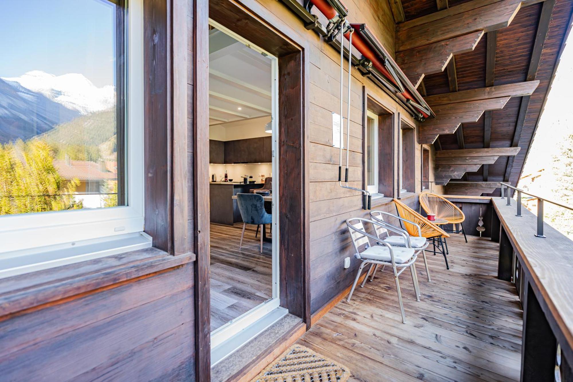 Unique Penthouse With Gallery And Mountain View Кандерштег Екстер'єр фото